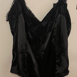 PrettyLittleThing Black Satin Camisole